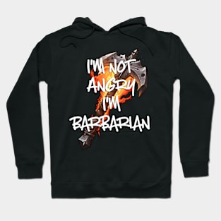 Barbarian Not Angry Flaming Axe Hoodie